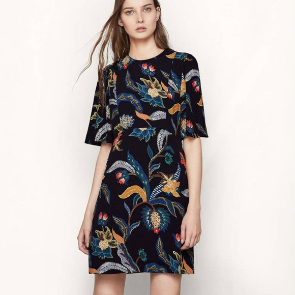 Maje Dresses & Skirts - Maje Rimbaud Baroque Print Blue Dress